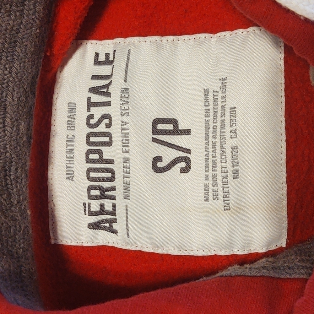 Aeropostale Women's Red Jacket with hood - Picture 7 of 7